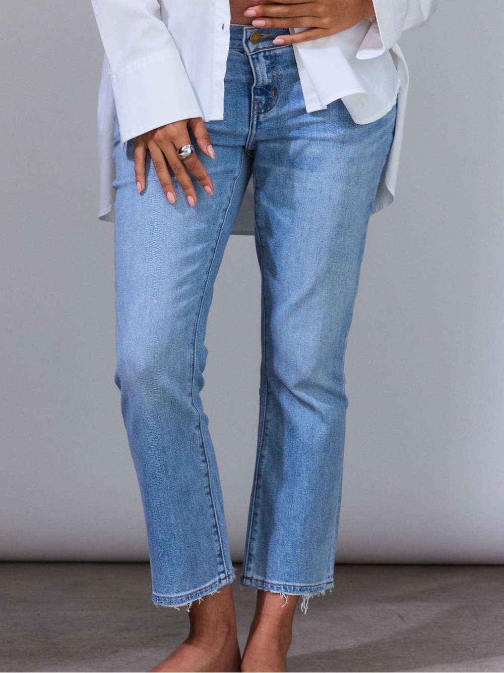 Hatch The Crop Maternity Jean in Light Wash - 24 (Maternity)